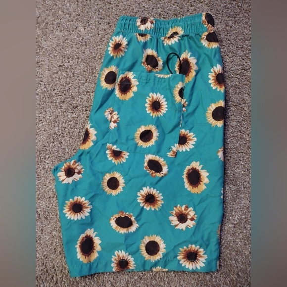 Empyre Sunflower Print Men's Swim Trunks Large NWOT - Picture 4 of 10
